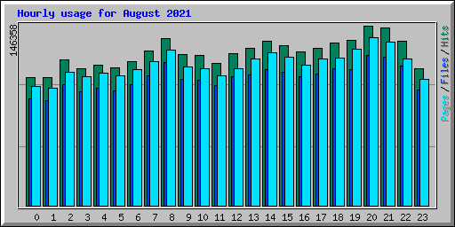 Hourly usage for August 2021